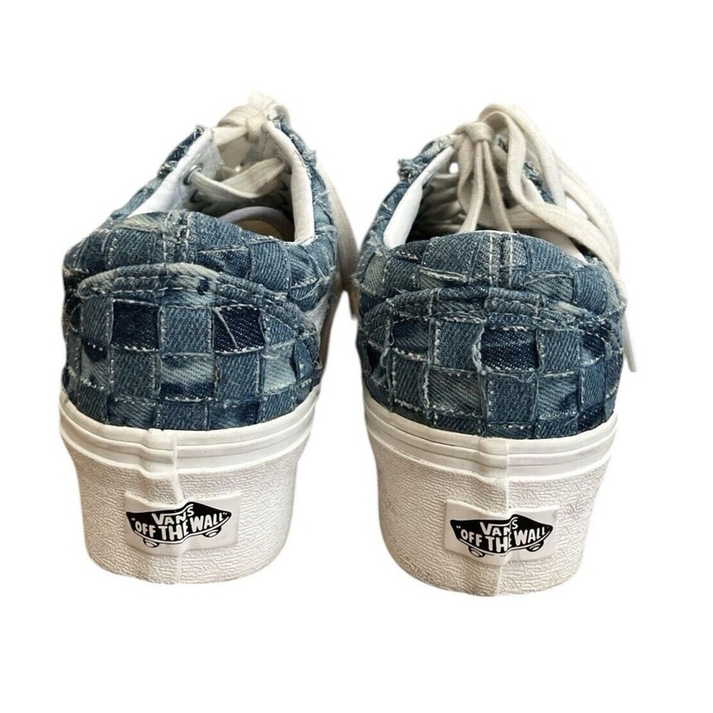 ユニセックス＊Vans WOVEN OLD SKOOL STACKFORM＊デニム Vans Woven Old Skool Stackform Men's Shoes Denim-Multi